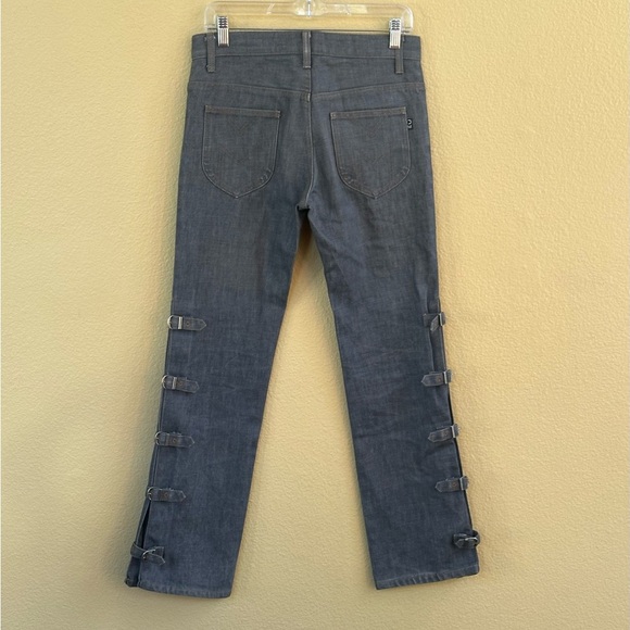 Morgan Homme 1990’s Gray Denim With Buckles On Legs Size Small (30 Waist) EUC! - Picture 5 of 14